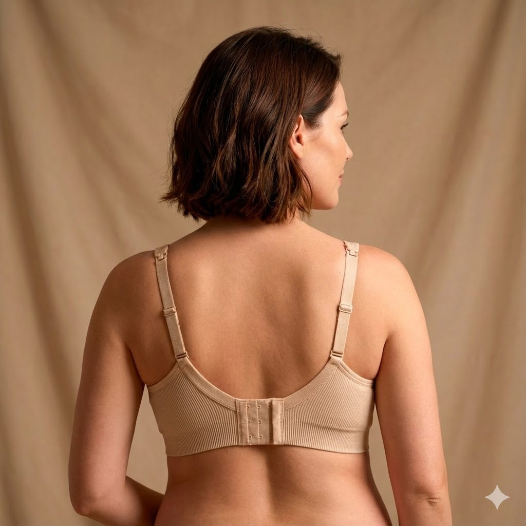 Sostén Maternal Microfibras, Broche, Sistema Lactancia, Beige 3