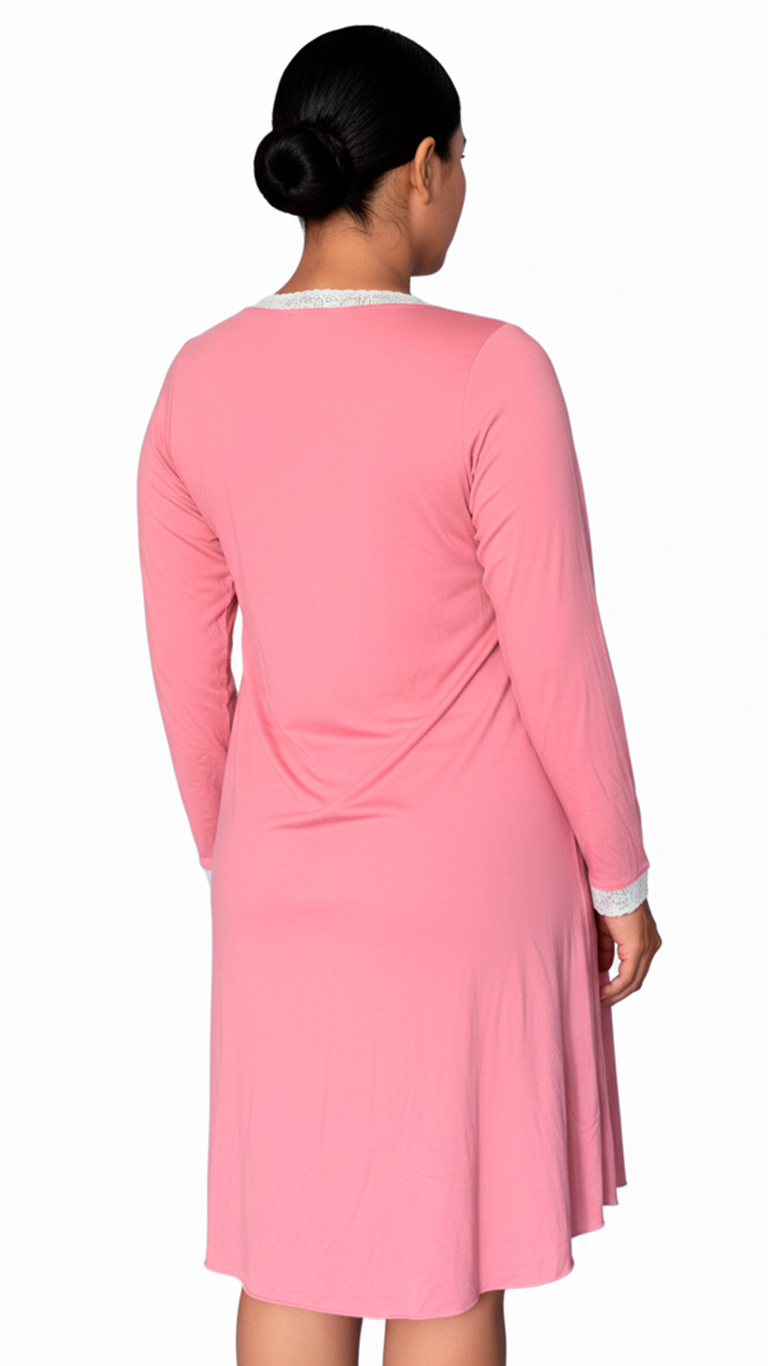 Camison Victoria MangaLarga, Sistema Lactancia, Algodon, PaloRosa 4