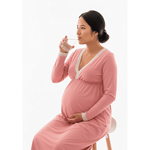 Camison Victoria MangaLarga, Sistema Lactancia, Algodon, PaloRosa