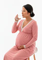 Camisón Maternal Victoria: MangaLarga & Sistema de Lactancia (PaloRosa) - Miniatura 1