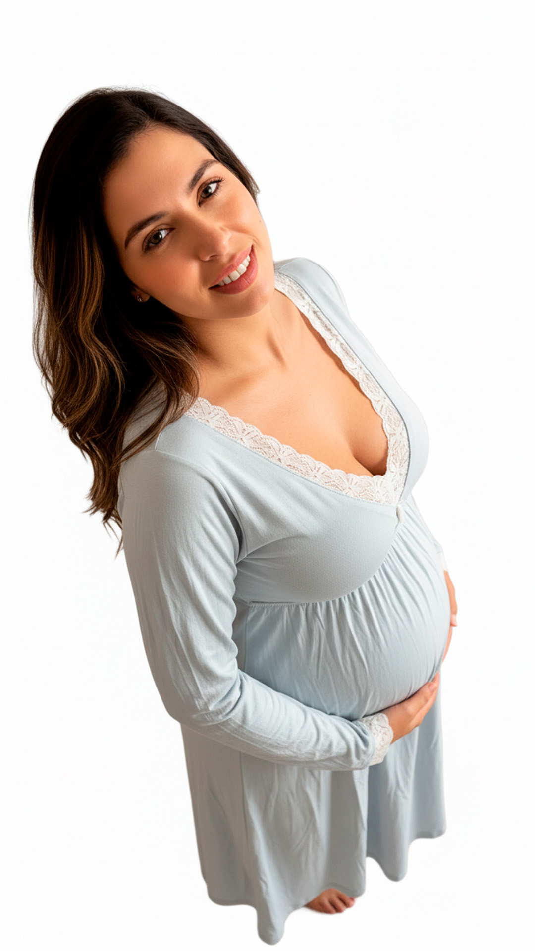 Camison Victoria MangaLarga, Sistema Lactancia, Algodon, Gris 6