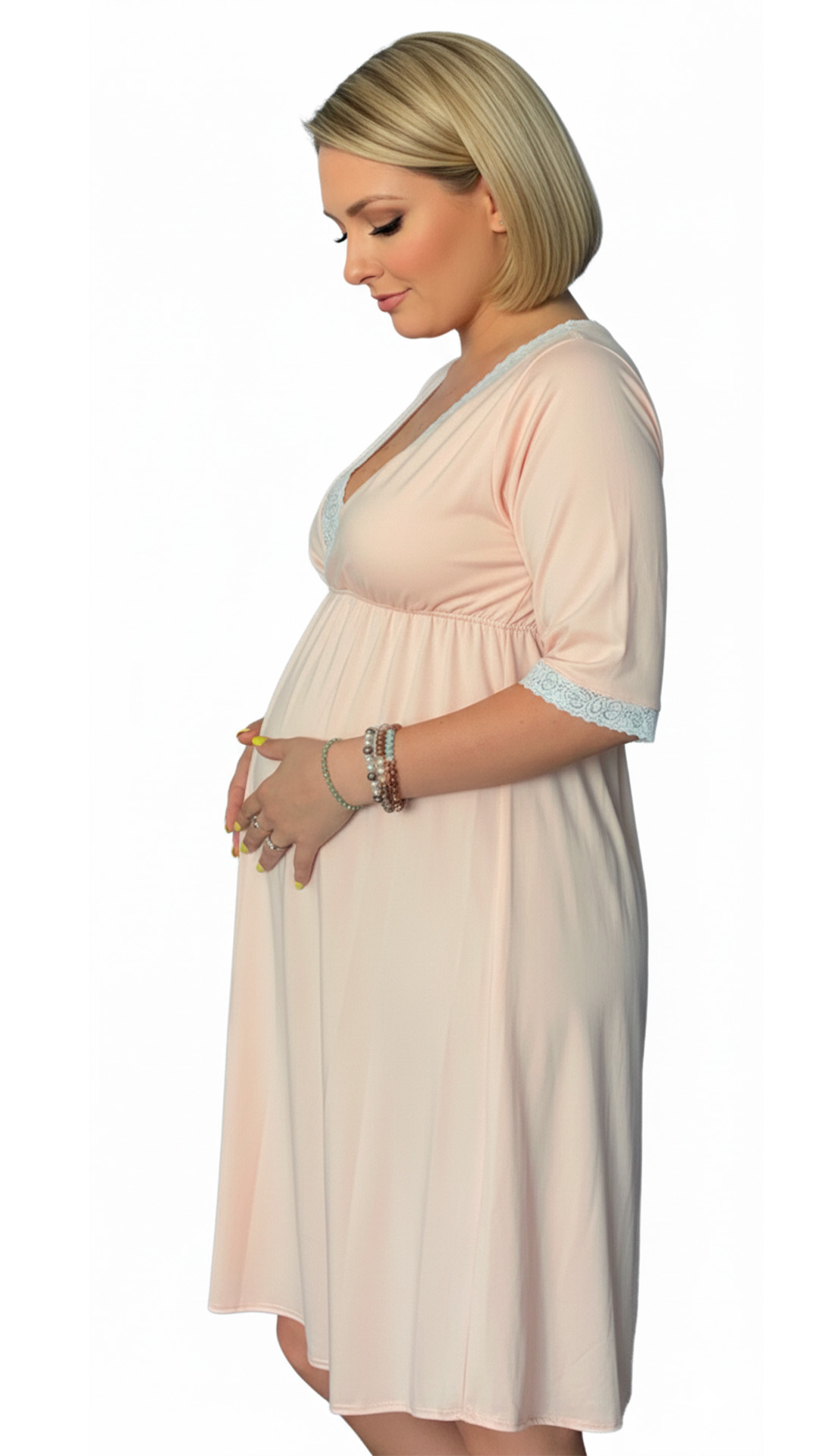 Camison Victoria Manga3/4, Sistema Lactancia, Algodon, Melon 3