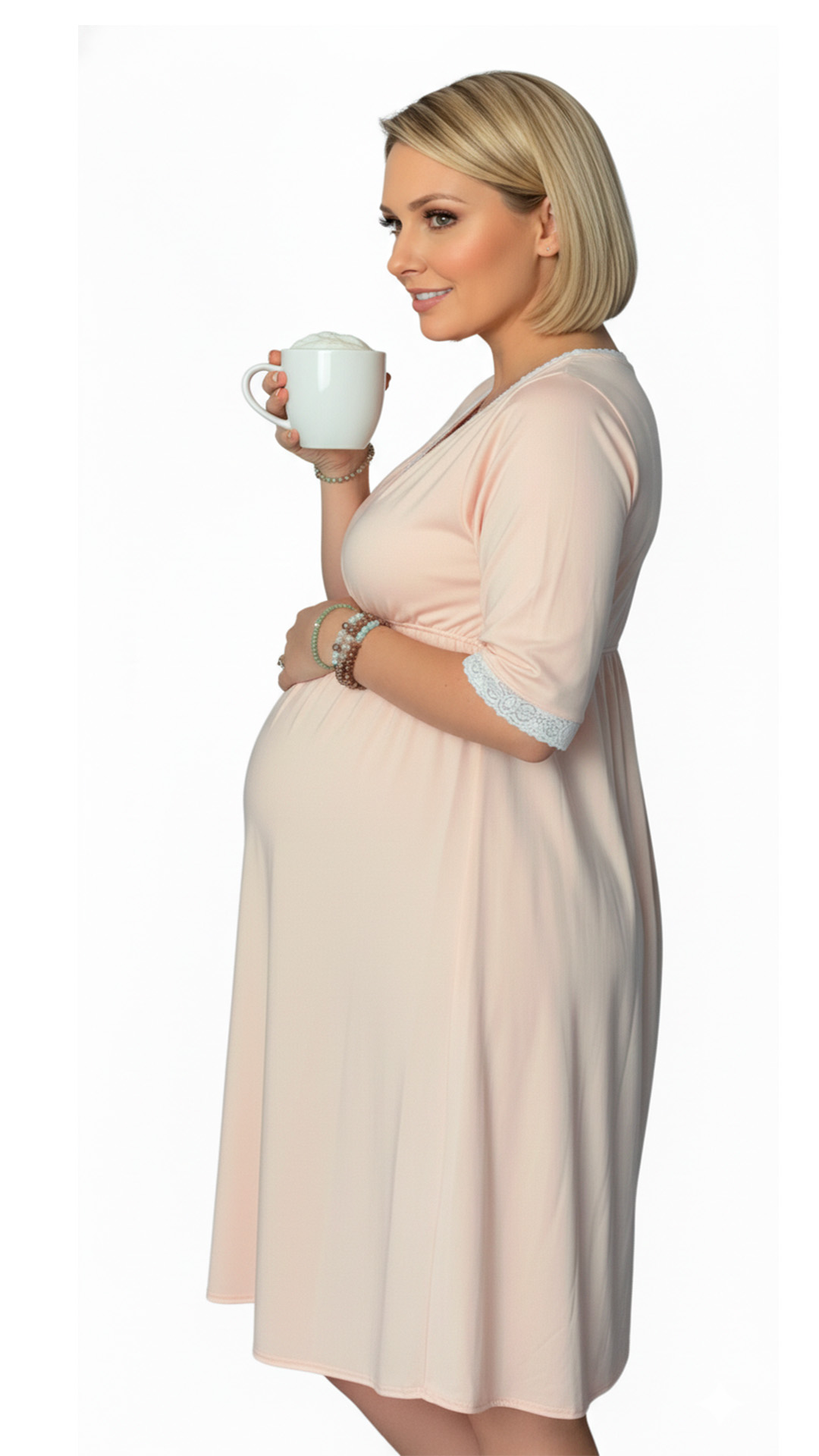 Camison Victoria Manga3/4, Sistema Lactancia, Algodon, Melon 4