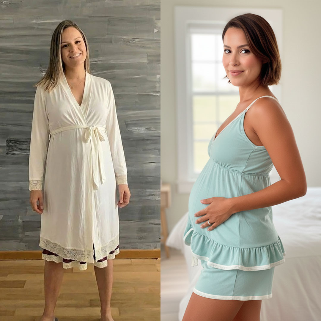 Pack Bata, Pijama Maternal Short Polo Tirita 9