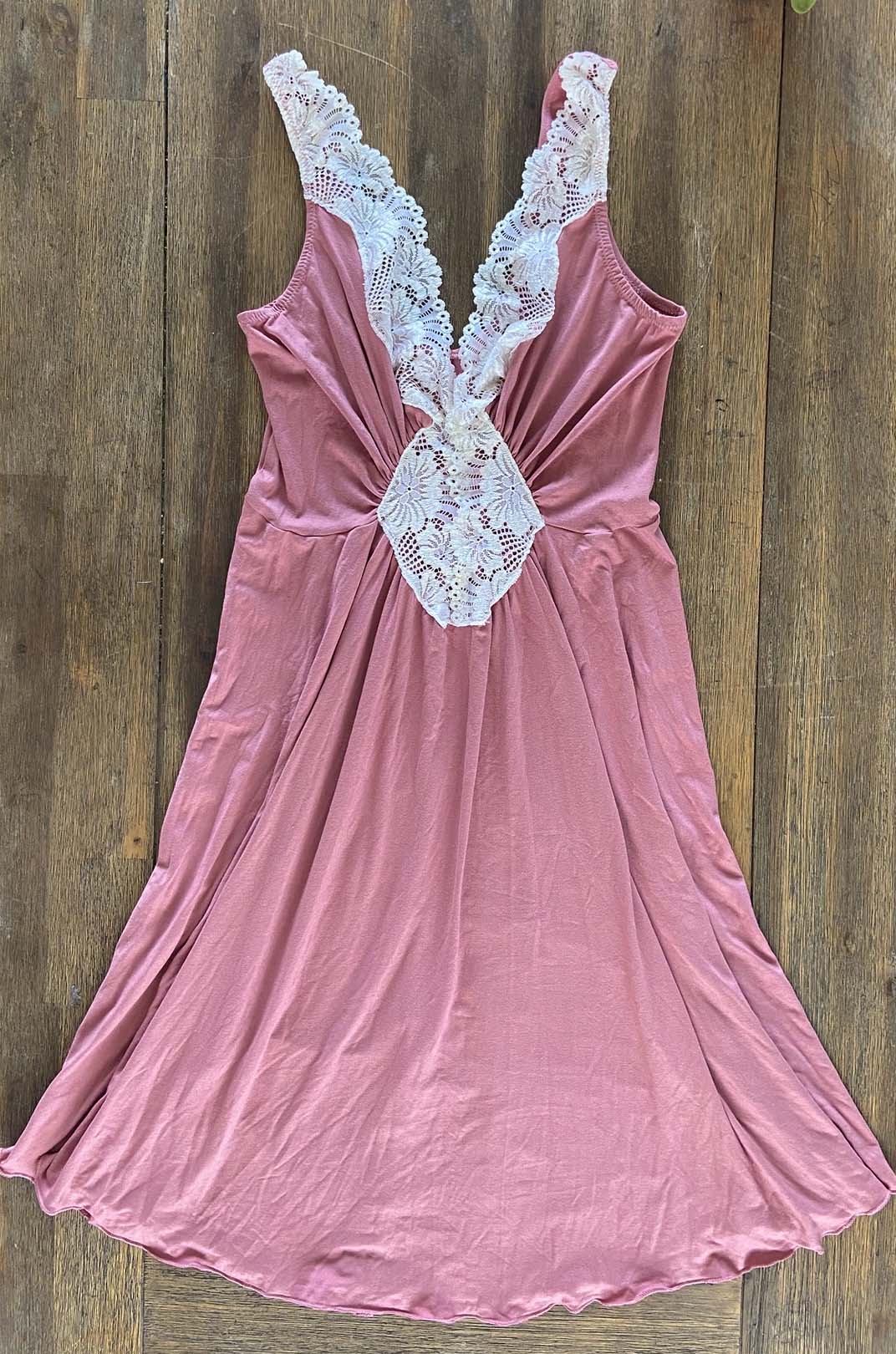 Camison Encaje MangaCero, Sistema Lactancia, Algodon, PaloRosa 9