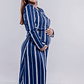 Vestido Maternal Roma, Con Sistema Lactancia,  MangaLarga RayadoAzul - Miniatura 4