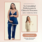 Pack Dormir, Bata, Pijama Maternal Pantalon Polo Tiritas - Miniatura 2