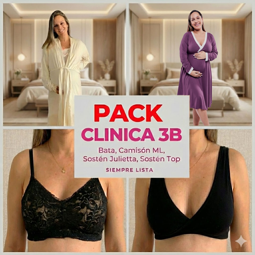 Pack Clinica3B (Bata, Camisón Victoria, Sostén Julieta y Top) 2