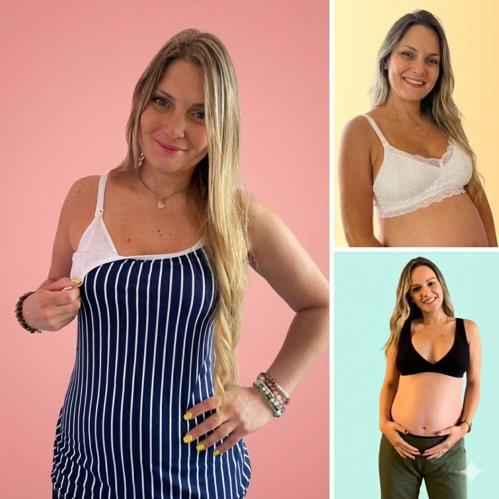 Pack Polo Lactancia Tiritas, Sostenes Maternal Julietta y Sostén Top 14