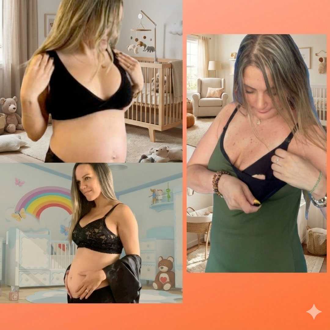 Pack Polo Lactancia Tiritas, Sostenes Maternal Julietta y Sostén Top 18