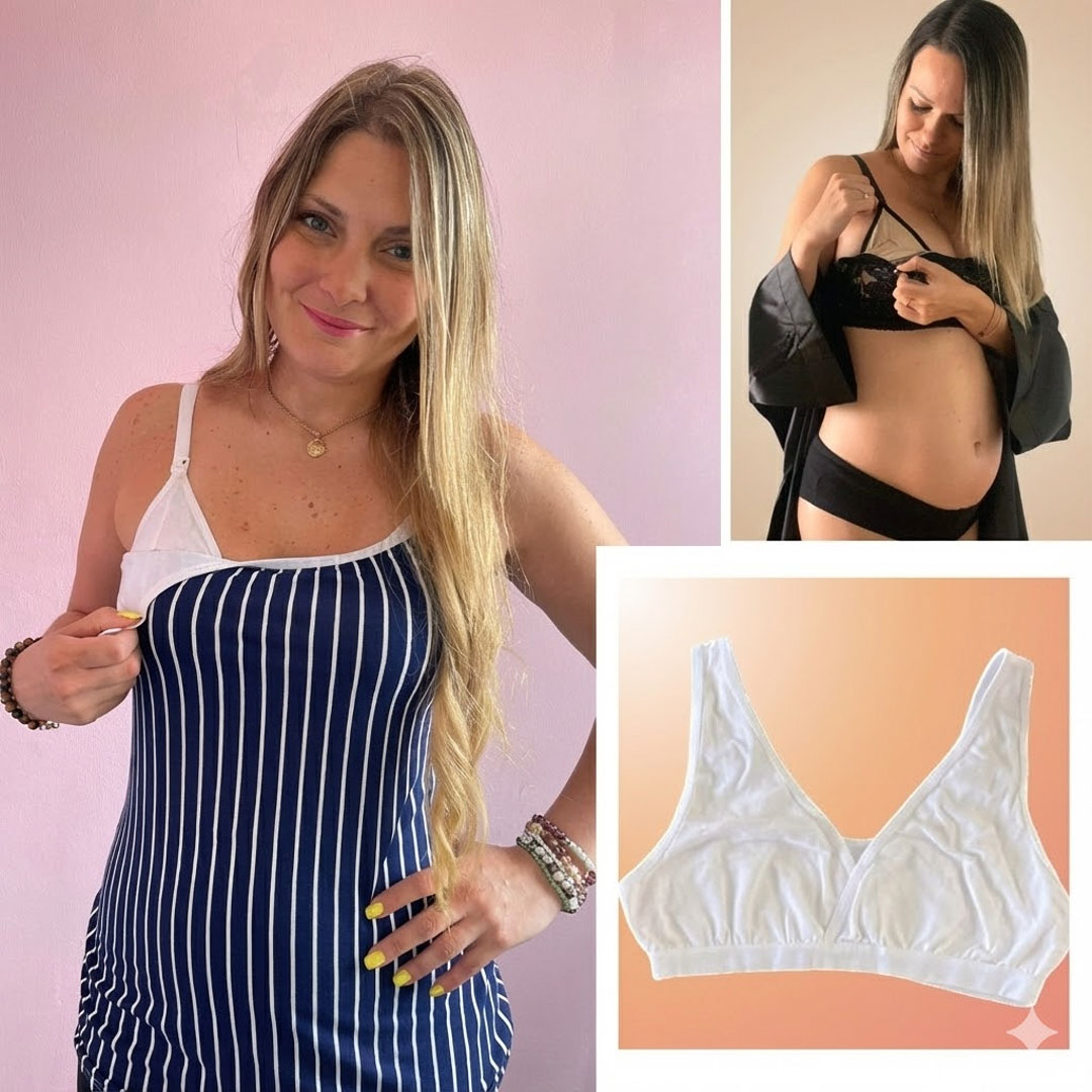 Pack Polo Lactancia Tiritas, Sostenes Maternal Julietta y Sostén Top 15