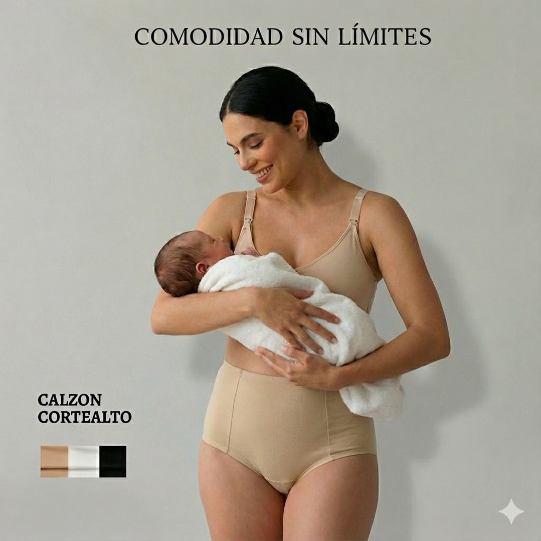 Calzón Maternal CorteAlto, Agodon, Postparto, Sin Elasticos 1