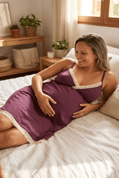 Camisón Victoria MangaCero: Libertad & Confort Evolutivo (Morado)