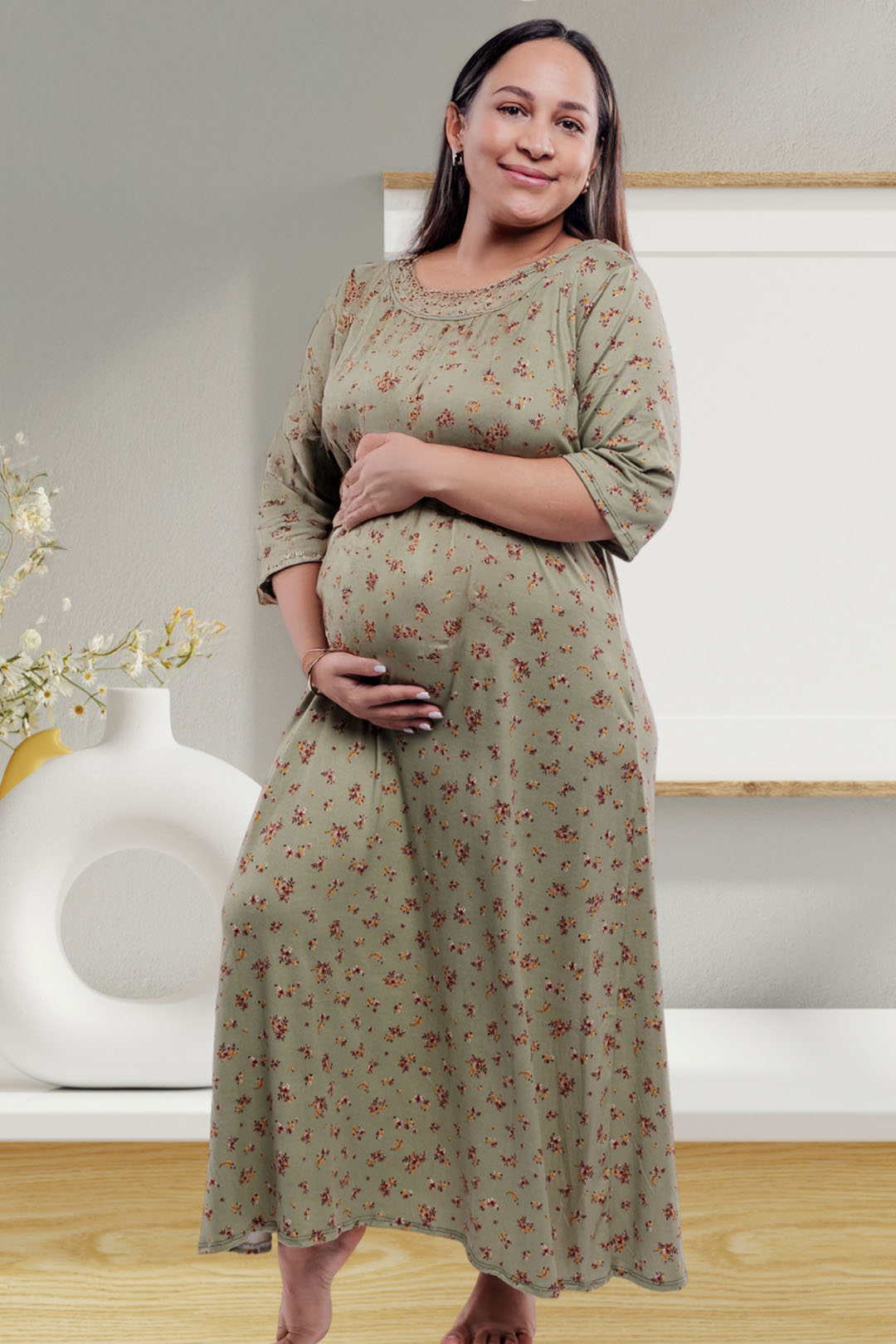 Vestido Maternal Venecia, Con Sistema Lactancia, Varios Colores 24