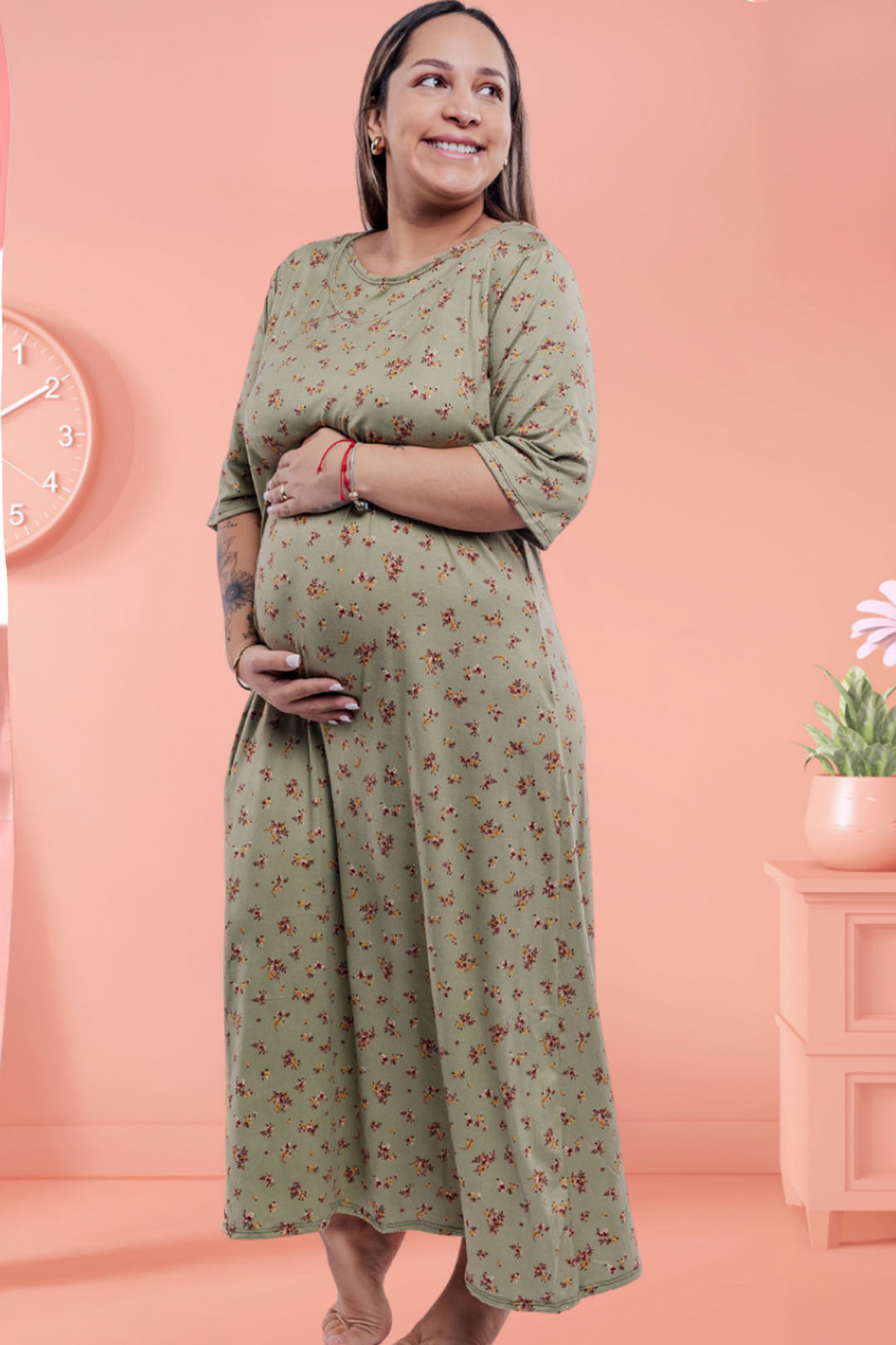 Vestido Maternal Venecia, Con Sistema Lactancia, Varios Colores 11