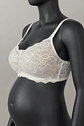 Sostén Maternal Julietta, Broche Lactancia, Encaje, BlancoBeige - Miniatura 12
