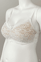 Sostén Maternal Julietta, Broche Lactancia, Encaje, BlancoBeige - Miniatura 14