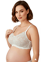 Sostén Maternal Julietta, Broche Lactancia, Encaje, BlancoBeige - Miniatura 4