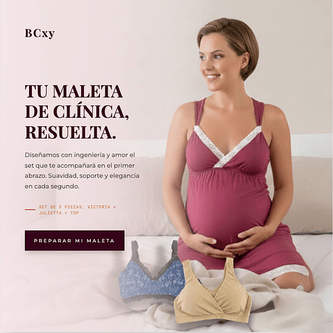 Pack Esencial Clinica 1: Camison MangaCero & Sostenes ( Julietta & TopPack Esencial 
