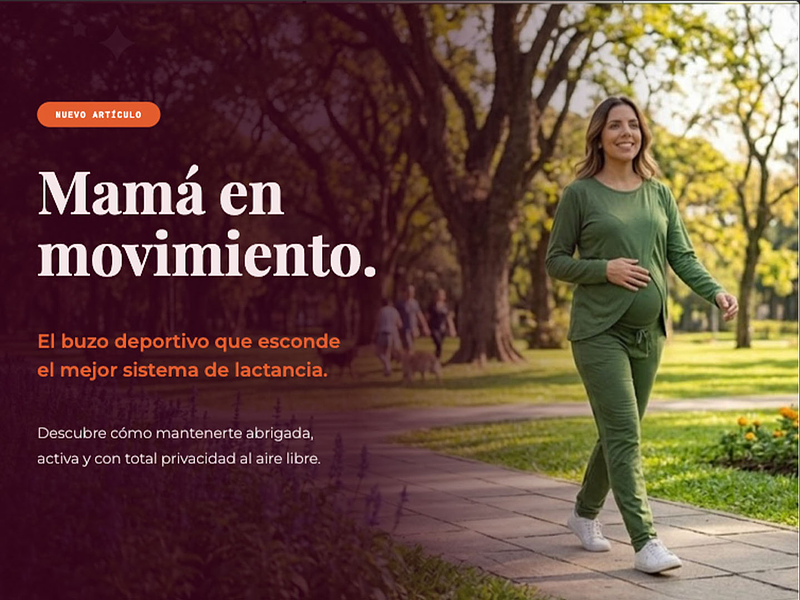 Mamá en movimiento: El buzo deportivo que esconde el mejor sistema de lactancia