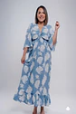 Vestido Maternal Serie Victoria | Lactancia y Estilo | BCxy (Celeste Floreado) - Miniatura 3