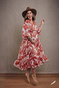 Vestido Maternal Serie Victoria | Lactancia y Estilo | BCxy (Naranja Floreado) - Miniatura 2