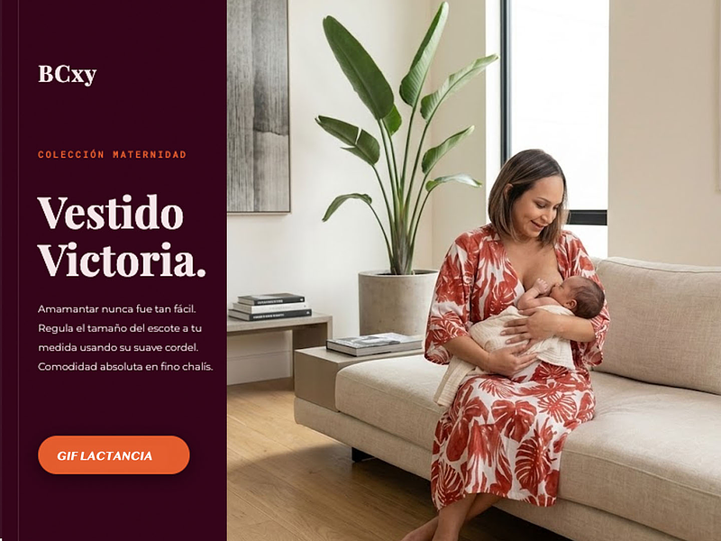 El secreto del ajuste a medida: Cómo funciona la lactancia en el Vestido Maternal Serie Victoria