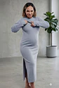Vestido Maternal Valencia, Con Sistema Lactancia, Gris - Miniatura 3