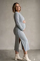 Vestido Maternal Valencia, Con Sistema Lactancia, Gris - Miniatura 2