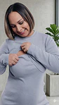 Vestido Maternal Valencia, Con Sistema Lactancia, Gris - Miniatura 5