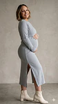 Vestido Maternal Valencia, Con Sistema Lactancia, Gris - Miniatura 8