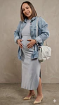 Vestido Maternal Valencia, Con Sistema Lactancia, Gris - Miniatura 13