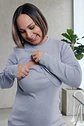 Vestido Maternal Valencia, Con Sistema Lactancia, Gris - Miniatura 14