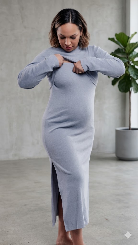 Vestido Maternal Valencia, Con Sistema Lactancia, Varios Colores 2