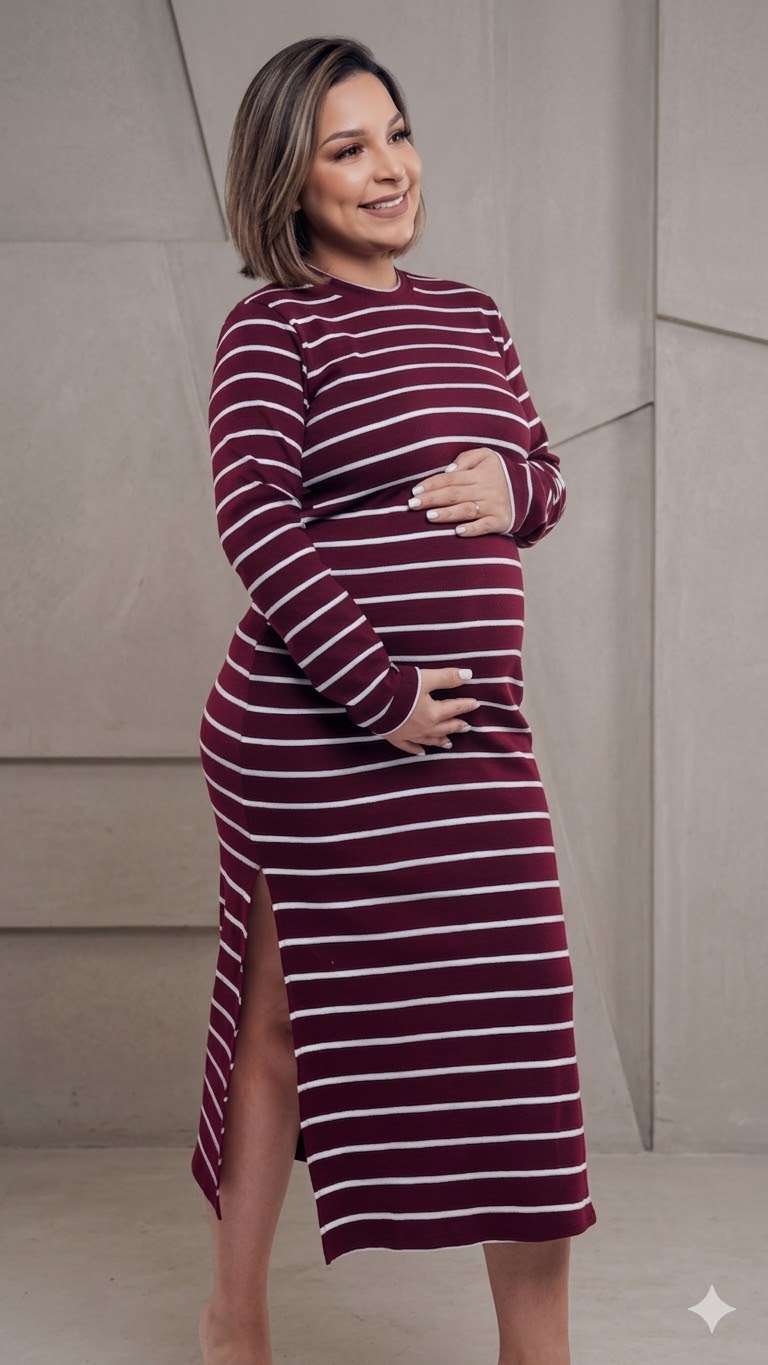 Vestido Maternal Valencia, Con Sistema Lactancia, Varios Colores 10