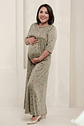 Vestido Maternal Venecia, Con Sistema Lactancia, FloreadoVerde - Miniatura 4