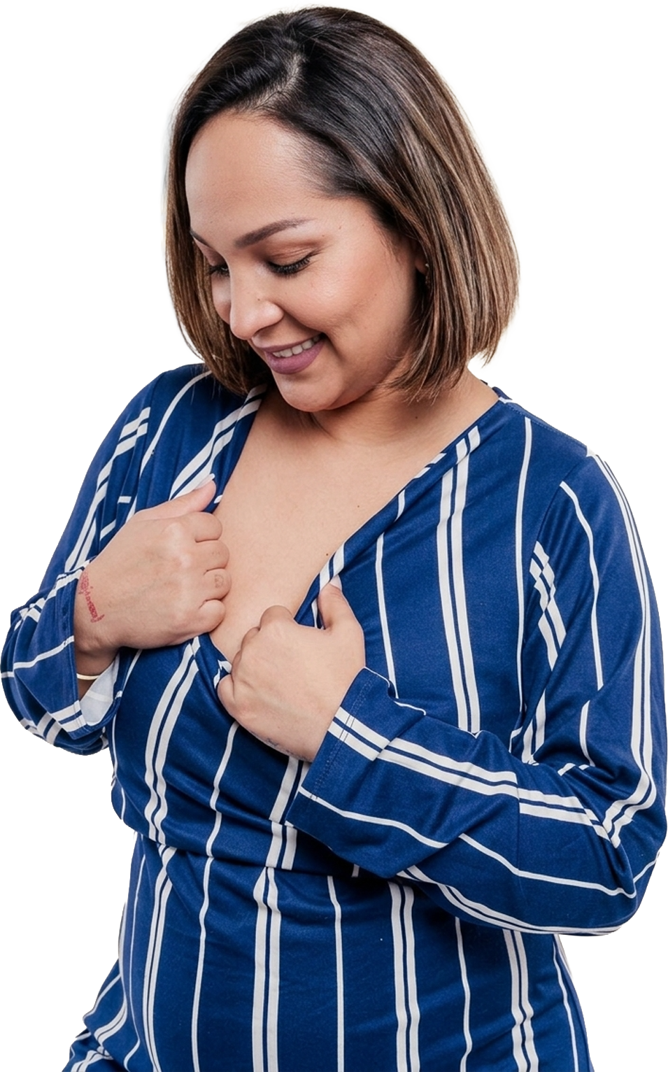 Vestido Maternal Roma Wrap Dual - Azul 15