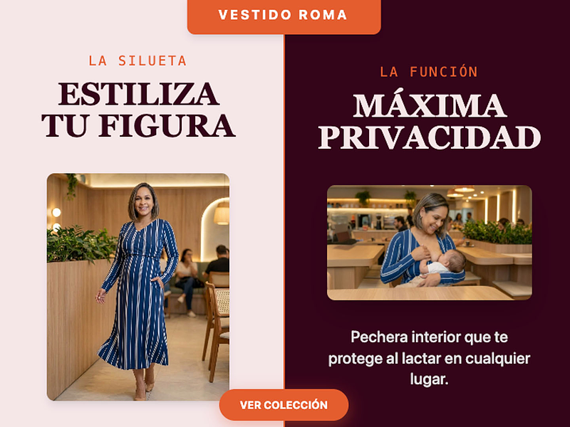El Código Smart Casual: Lactancia 100% Privada con el Vestido Roma.