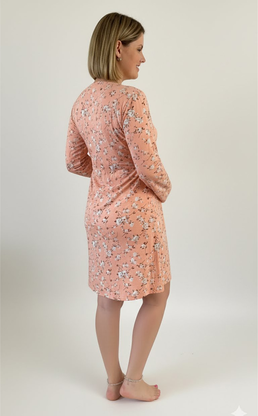 Camisón Maternal Cruzado Dual-Skin - Naranja 21