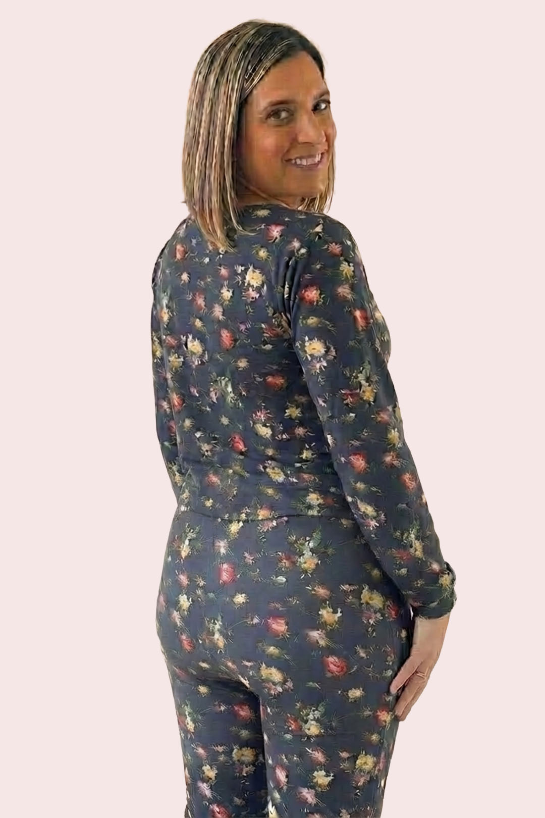 Pijama Maternal Cruzada Manga Larga: Dual-Skin (100% Piel de Durazno) - Coleccion 39