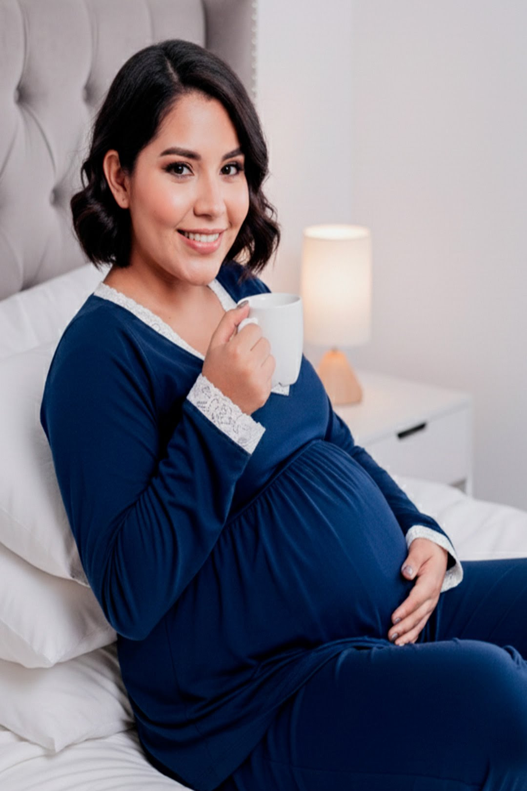 Pijama Maternal Victoria Manga Larga: Confort Térmico & Sistema Dual - Coleccion 42