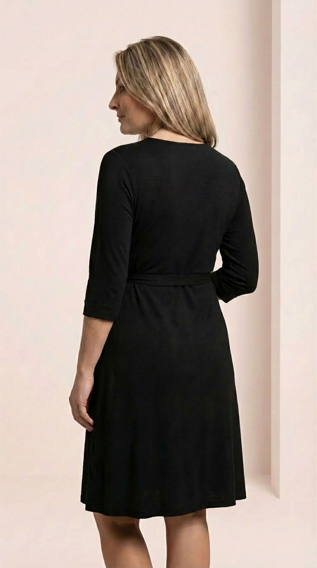 Camisón Maternal Serie Balance 3/4 (Negro) 11