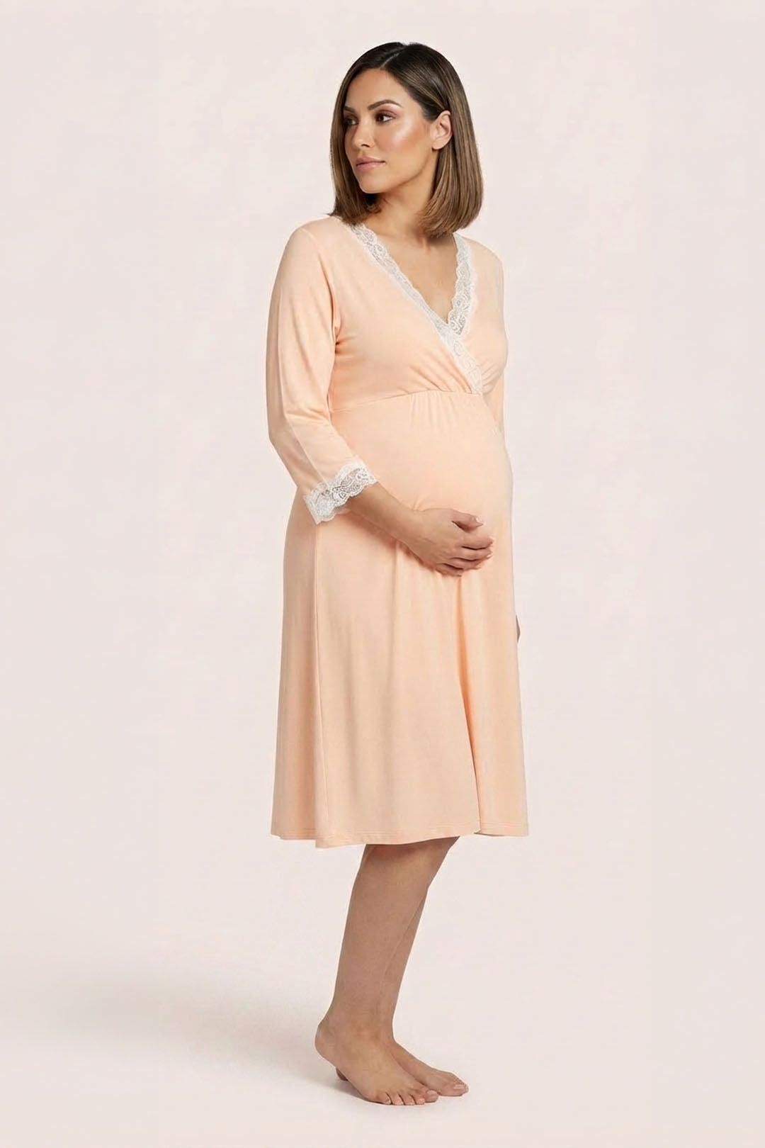 Camisón Maternal Serie Balance 3/4 (Melon) 2