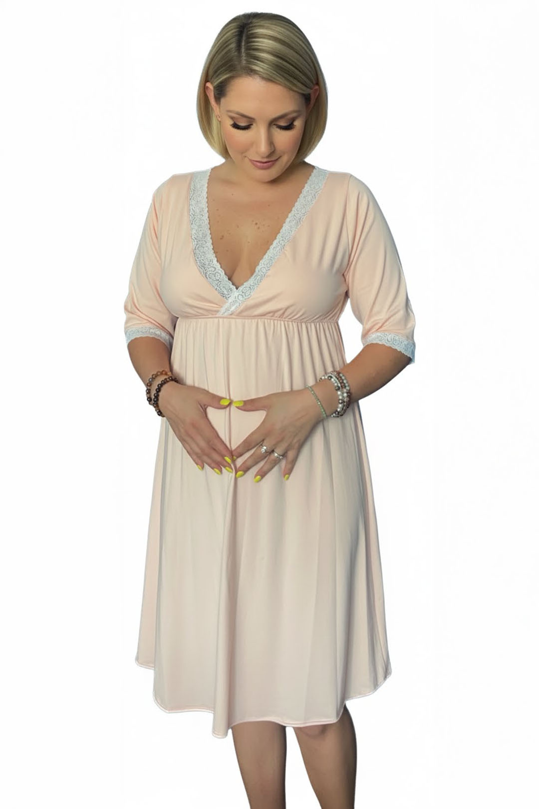 Camisón Maternal Serie Balance 3/4 (Melon) 10