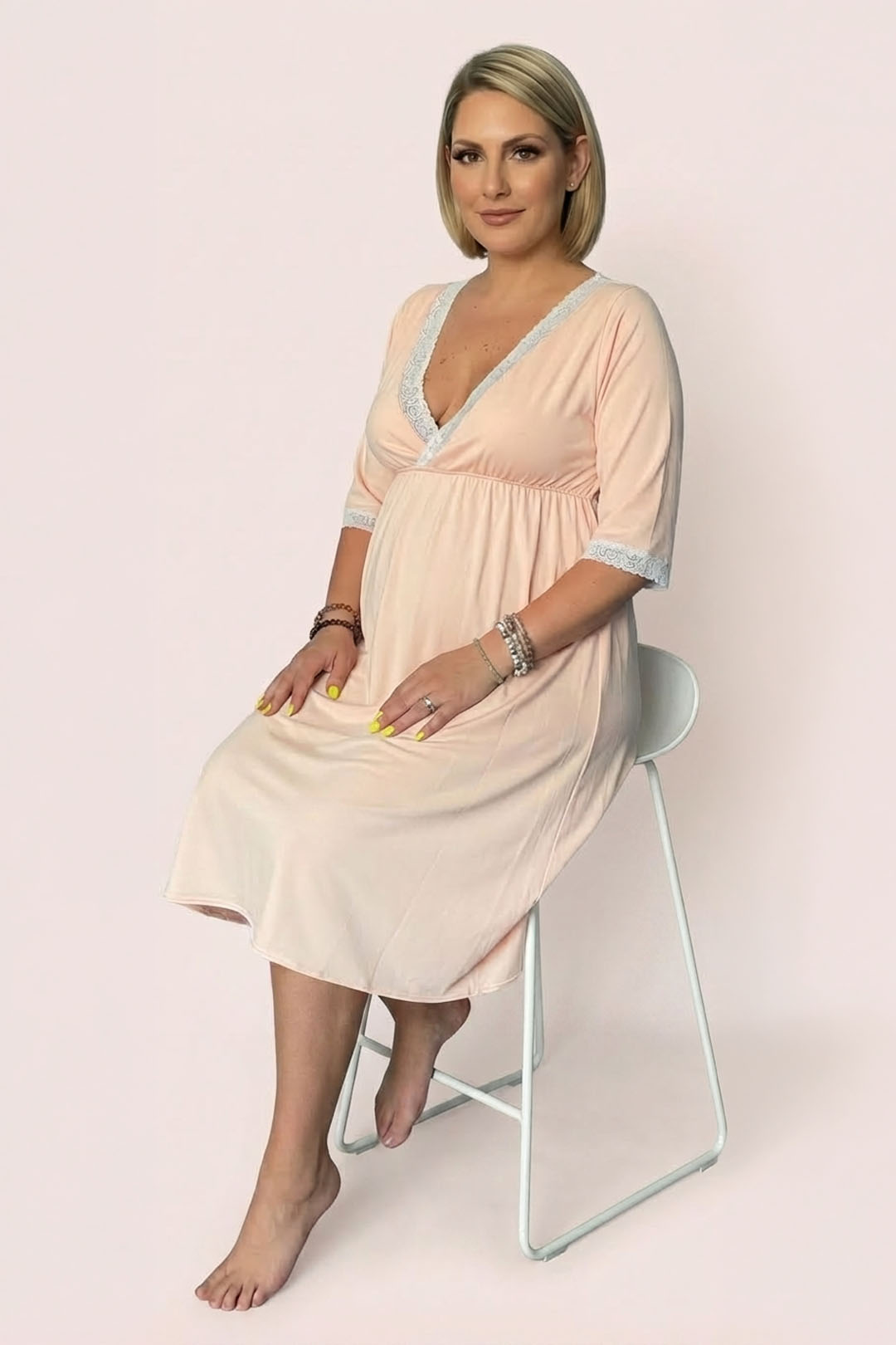 Camisón Maternal Serie Balance 3/4 (Melon) 7