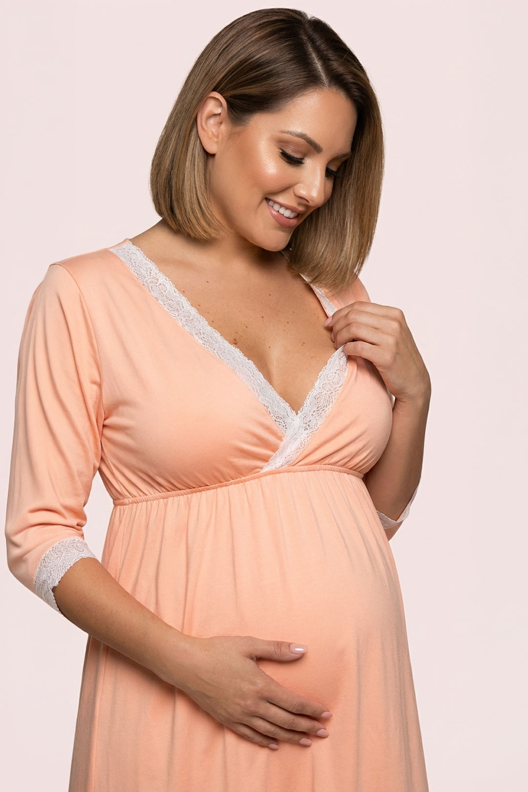 Camisón Maternal Serie Balance 3/4 (Melon) 5