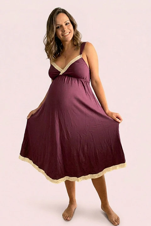 Camisón Victoria MangaCero: Libertad & Confort Evolutivo (Morado)