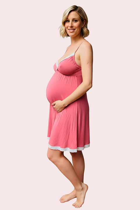 Camisón Victoria MangaCero: Libertad & Confort Evolutivo (PaloRosa)