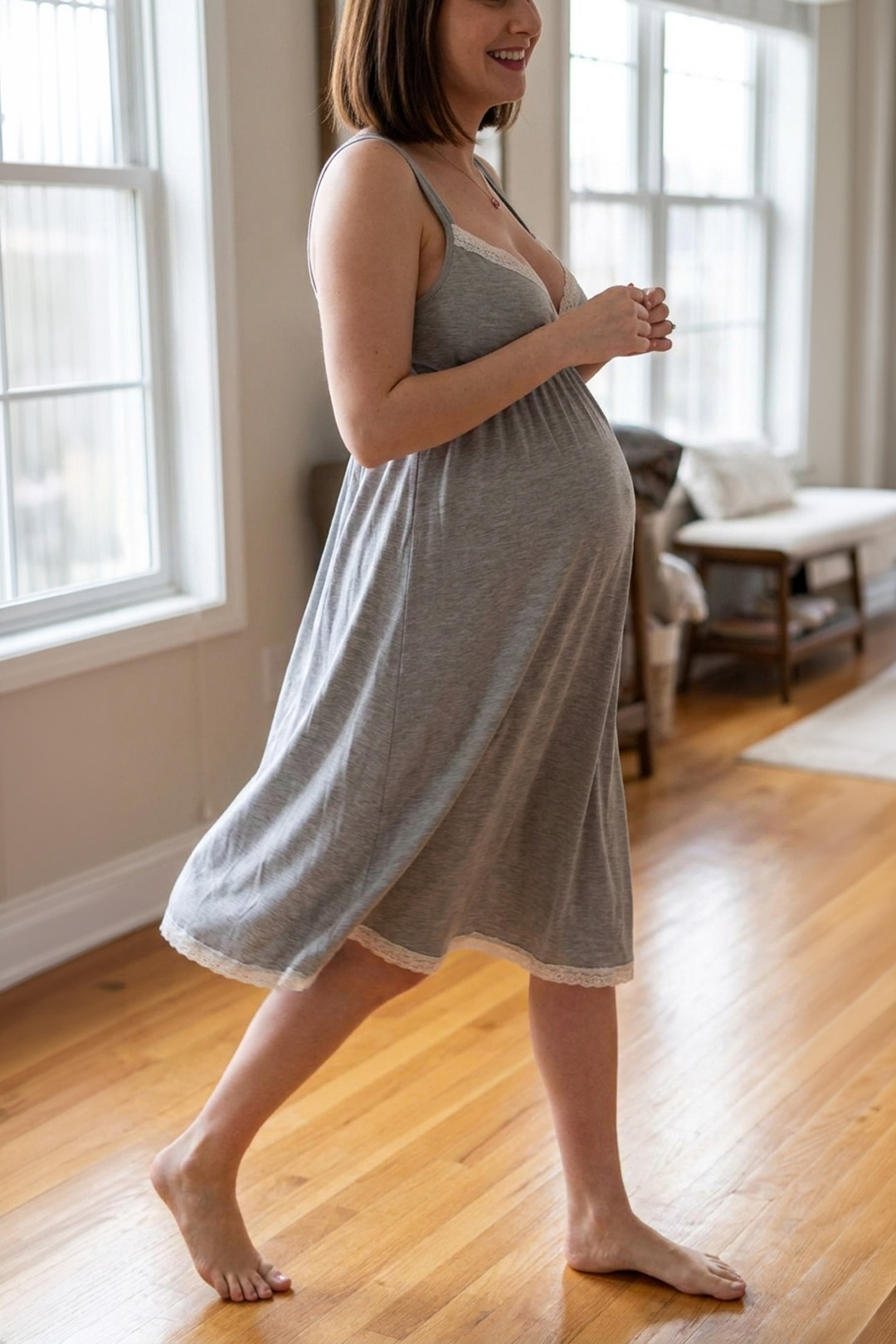 Camisón Victoria MangaCero: Libertad & Confort Evolutivo (Gris) 9