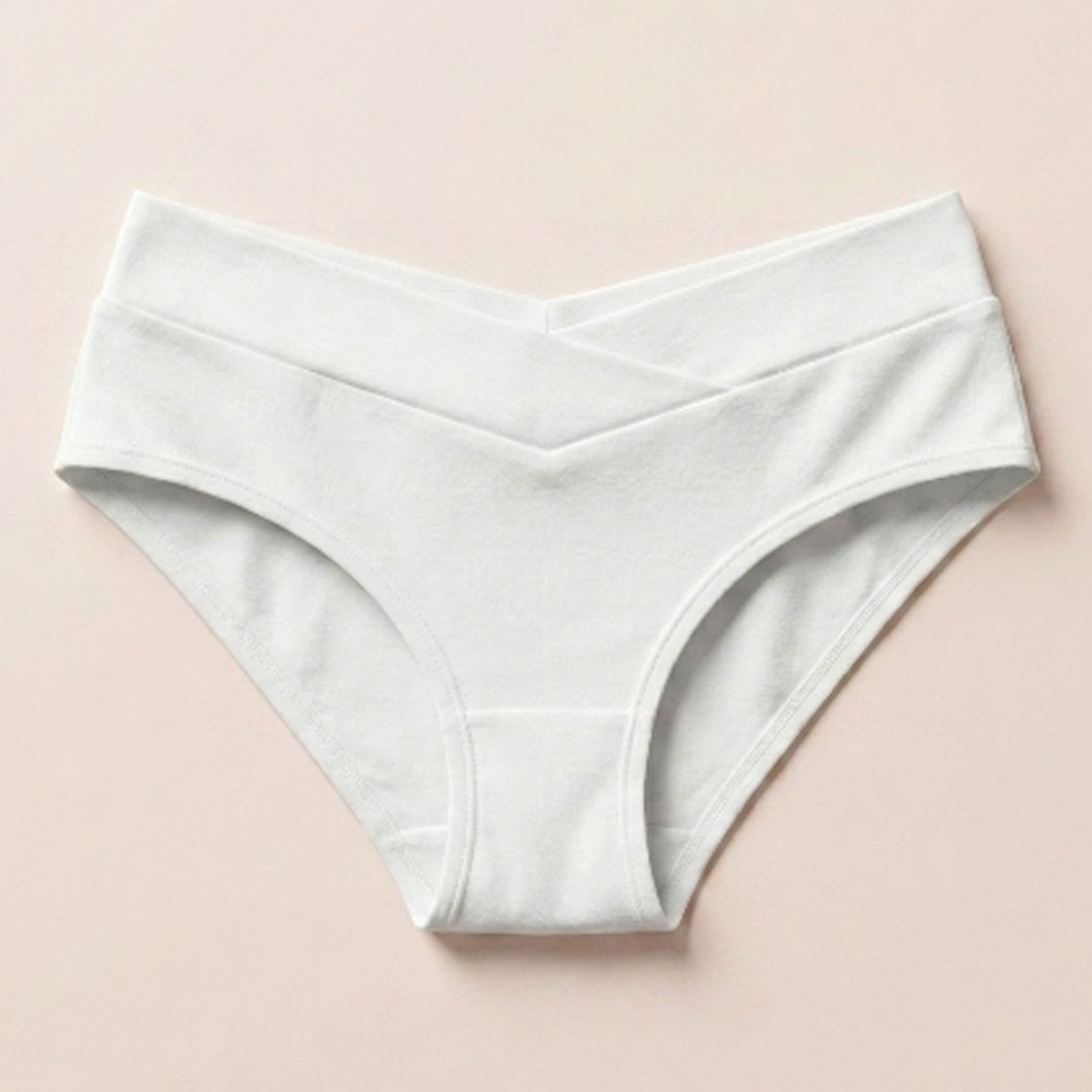 Calzón Maternal Corte Bajo // Sistema V-Support Blanco 4